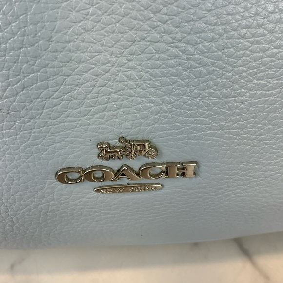 Coach Abby Hobo Baby Blue Duffle Shoulder Leather Bag Rehab - Picture 4 of 16